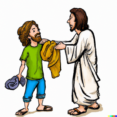 [크기변환]옷 DALL·E 2022-10-15 10.27.05 - jesus giving his clothe to friend.png